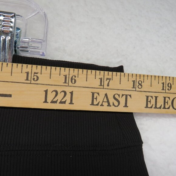 Athleta Jogger Pants Womens XL Black Zip Pockets Ribbed Waist High Rise Cuffed - Picture 7 of 11